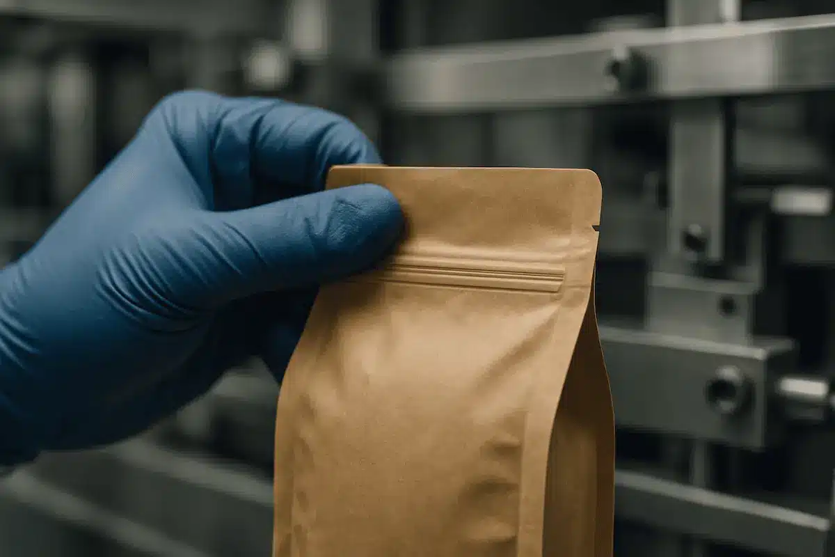 Zipper and seal integrity inspection on flat bottom pouches