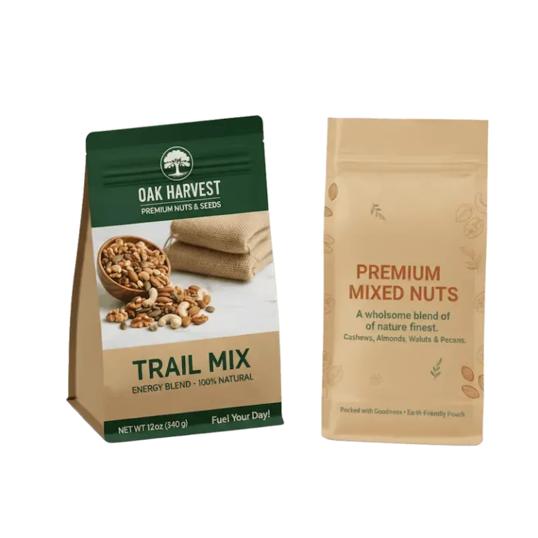 nut pouch packaging flat bottom