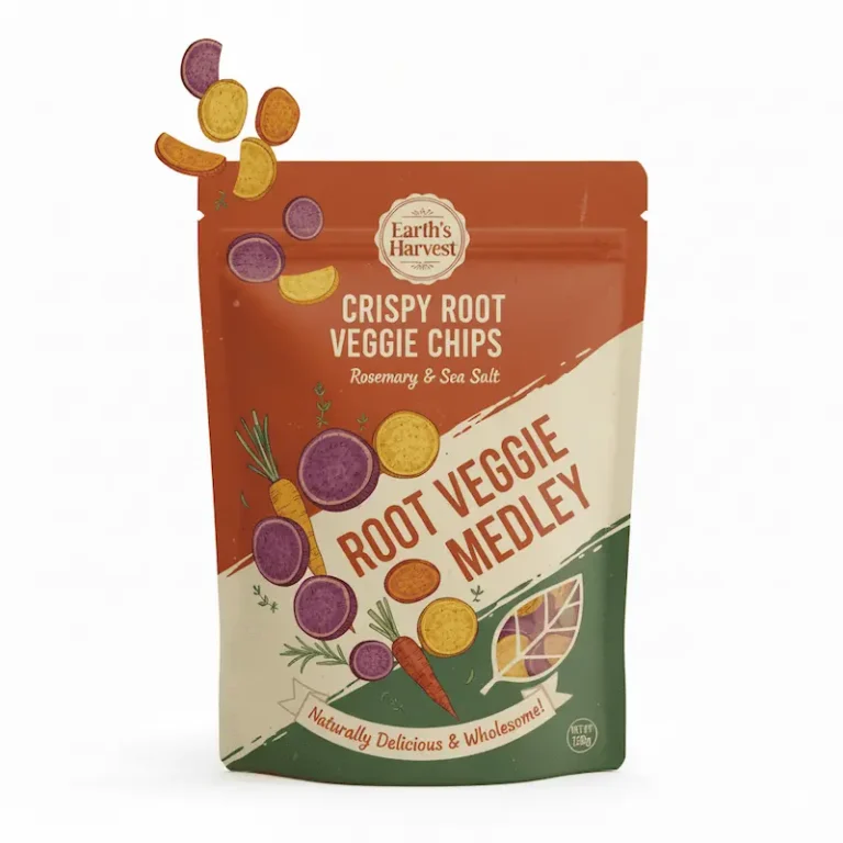 root veggie chips packaging