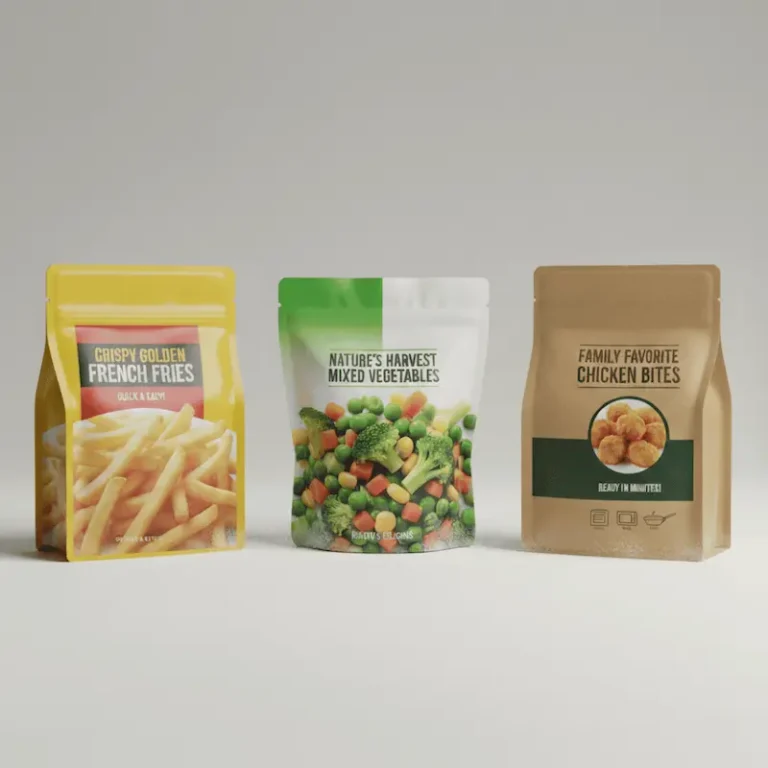 square frozen food pouch